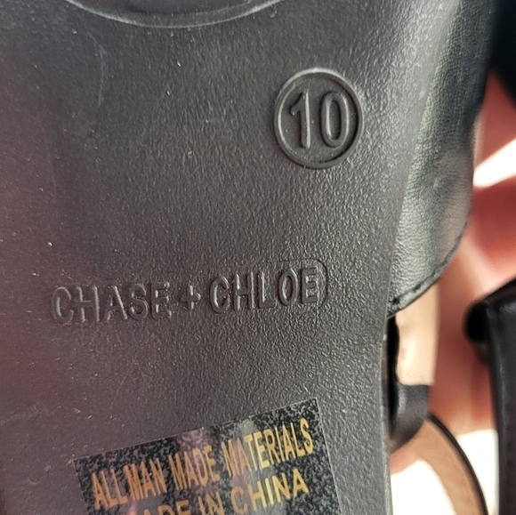 Chase + Chloe Black Kimmy Heeled Faux Leather Heel - Picture 7 of 11